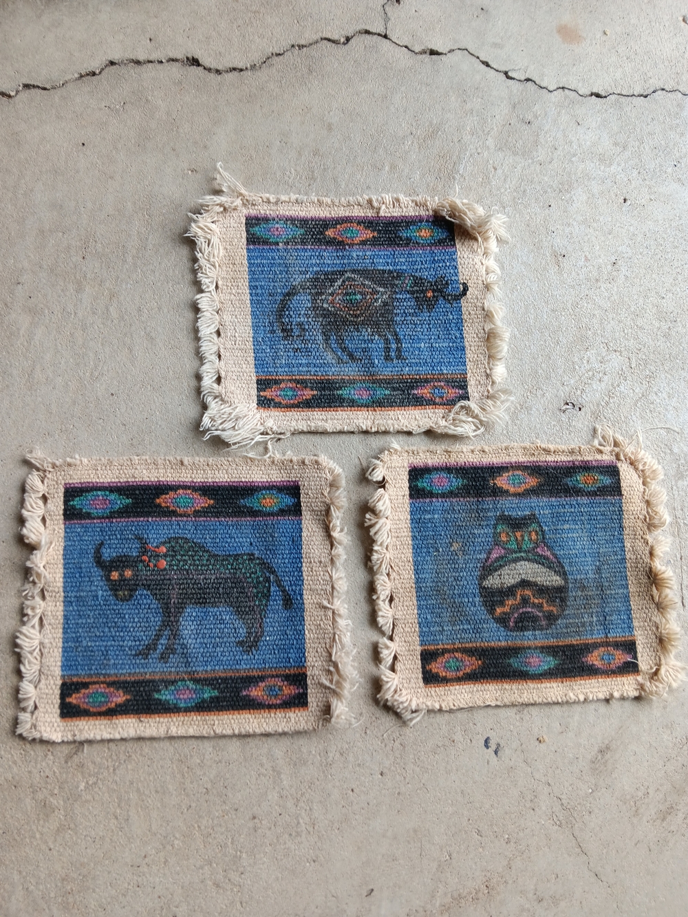 El Paso Saddleblanket 100% Cotton Southwestern Native American Cloth Coasters